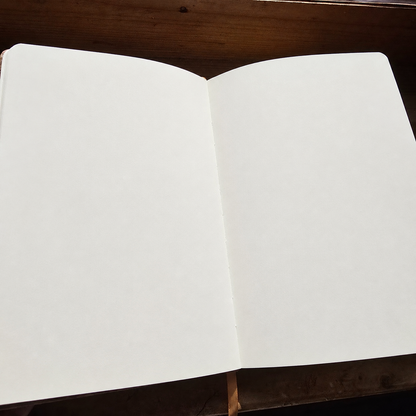 Notizbuch mit Kork-Einband – "Wo Gedanken wirbeln, entsteht Wunderbares" (DIN A5)