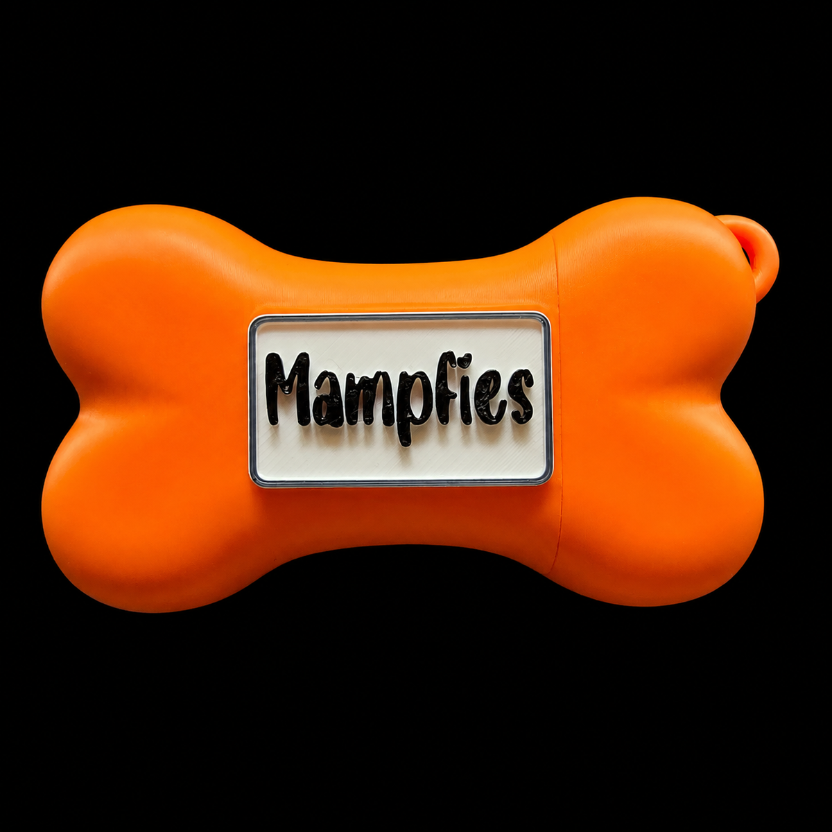 Hundeknochen Snackbox "Mampfies" – Leckerli-Box aus PLA mit Schild