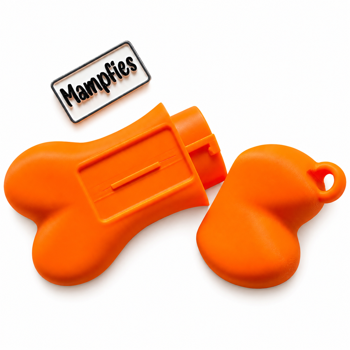 Hundeknochen Snackbox "Mampfies" – Leckerli-Box aus PLA mit Schild
